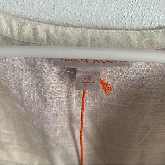 NEW Knox Rose Balloon Sleeve Peasant Boho Geo Print Hippie Cotton XXL - Picture 6 of 11